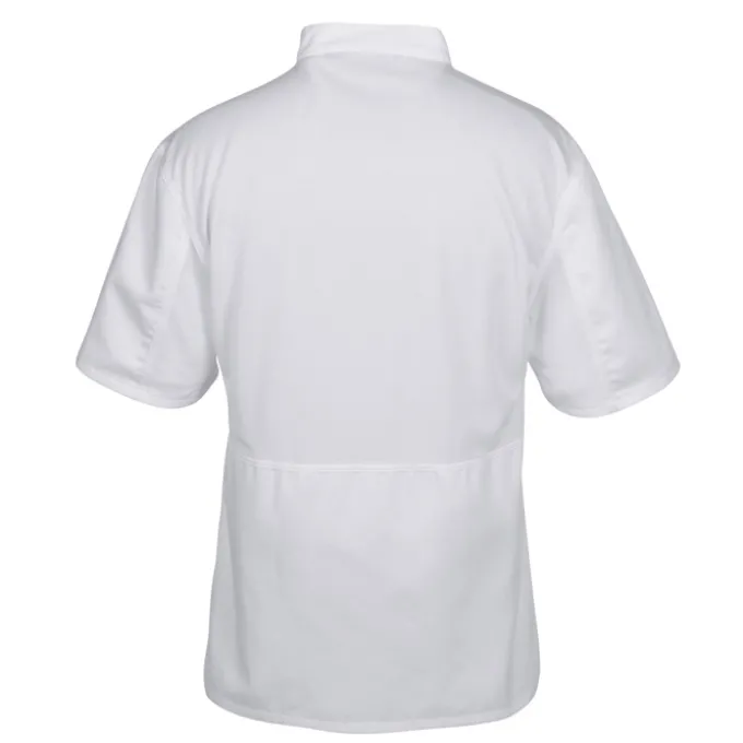 Ten Button Short Sleeve Chef Coat with Mesh Back