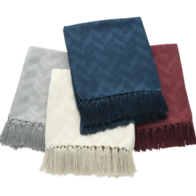 Textured Herringbone Woven Blanket