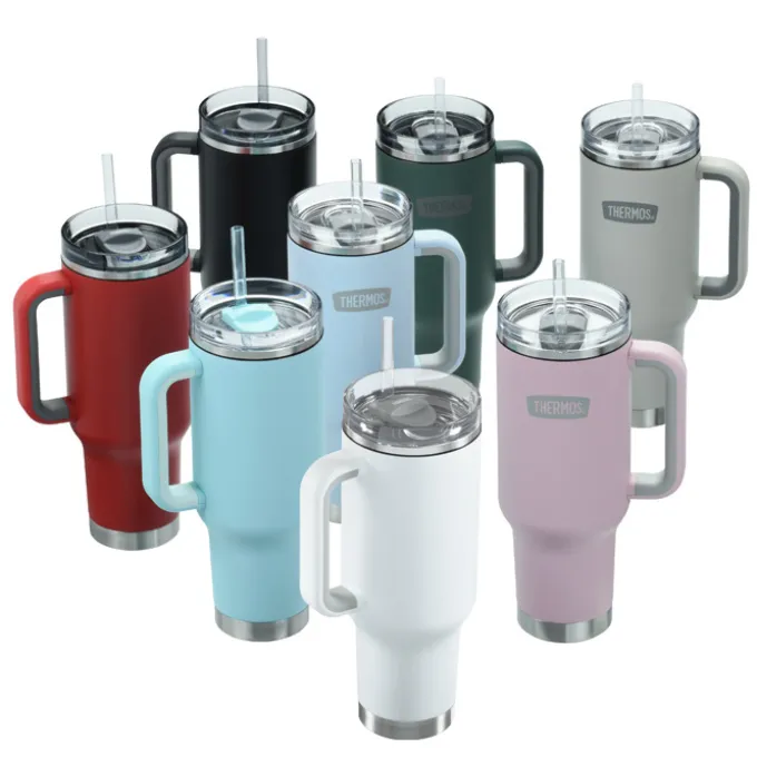Thermos Vacuum Mug with Straw - 40 oz. - Laser Engraved