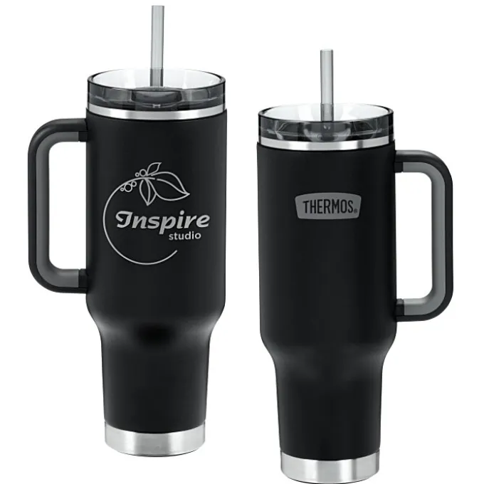 Thermos Vacuum Mug with Straw - 40 oz. - Laser Engraved