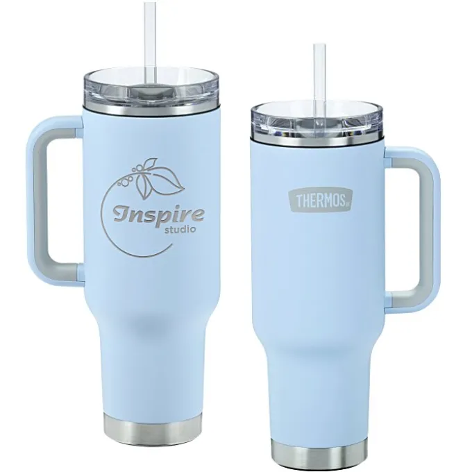 Thermos Vacuum Mug with Straw - 40 oz. - Laser Engraved - 24 hr