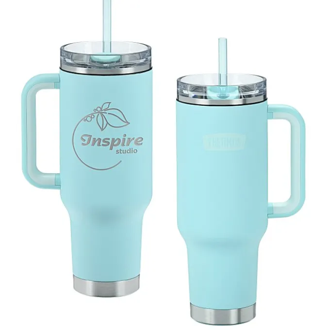 Thermos Vacuum Mug with Straw - 40 oz. - Laser Engraved - 24 hr