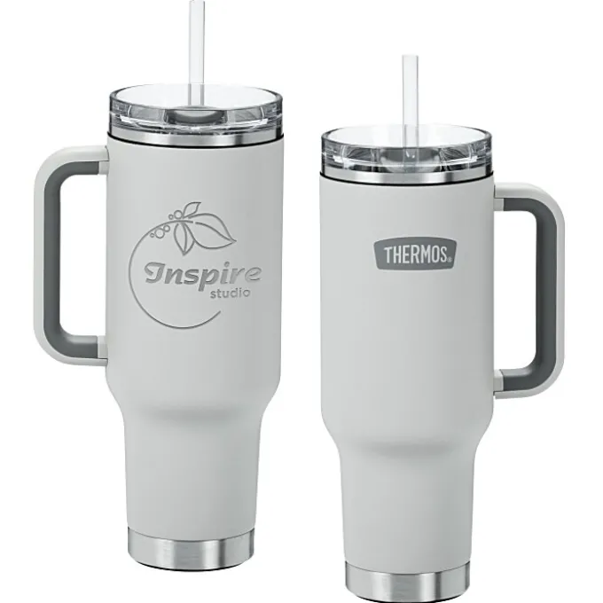 Thermos Vacuum Mug with Straw - 40 oz. - Laser Engraved - 24 hr