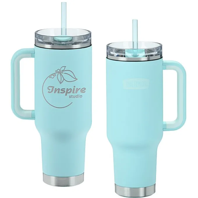 Thermos Vacuum Mug with Straw - 40 oz. - Laser Engraved - 24 hr