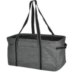 Three Pocket Heathered Utility Tote - Embroidered