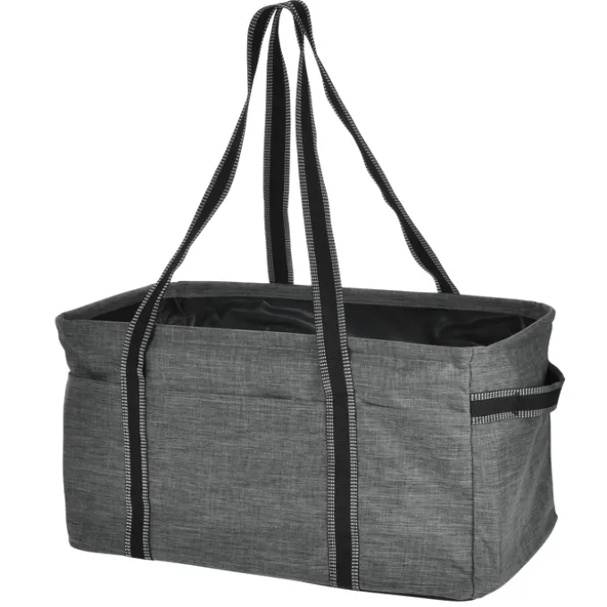 Three Pocket Heathered Utility Tote - Embroidered