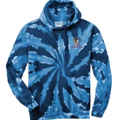 Tie-Dye Swirl Hoodie - Embroidered