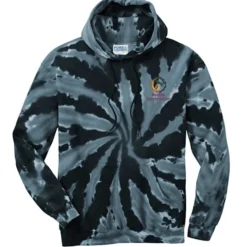 Tie-Dye Swirl Hoodie - Embroidered