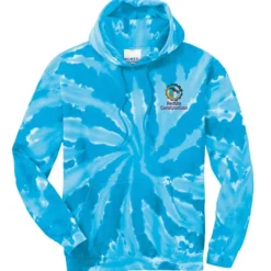 Tie-Dye Swirl Hoodie - Embroidered