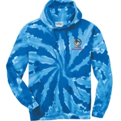 Tie-Dye Swirl Hoodie - Embroidered