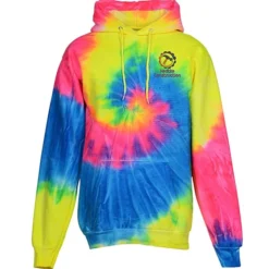 Tie-Dye Swirl Hoodie - Embroidered