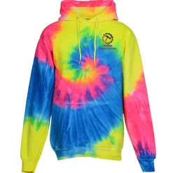 Tie-Dye Swirl Hoodie - Embroidered