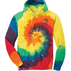 Tie-Dye Swirl Hoodie - Embroidered