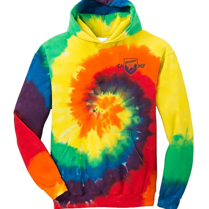 Tie-Dye Swirl Hoodie - Youth - Embroidered