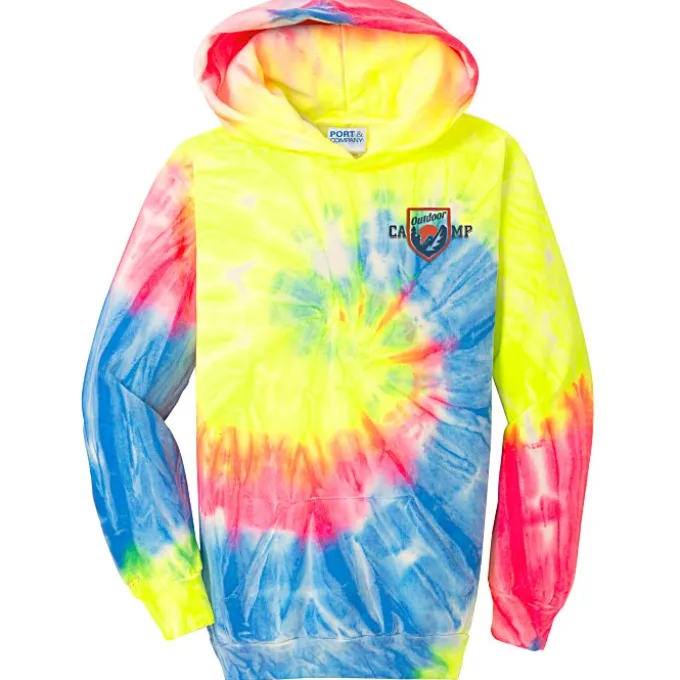 Tie-Dye Swirl Hoodie - Youth - Embroidered