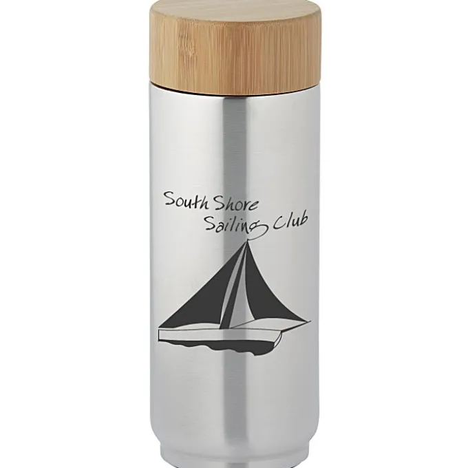 Tigard Vacuum Bottle with Bamboo Lid - 16 oz.