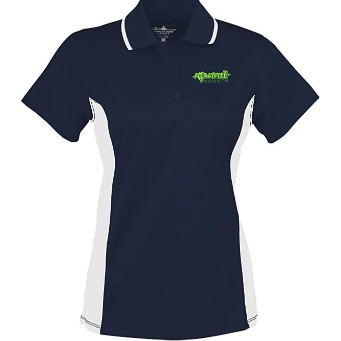 Tipped Colorblock Wicking Polo - Ladies' - Embroidered