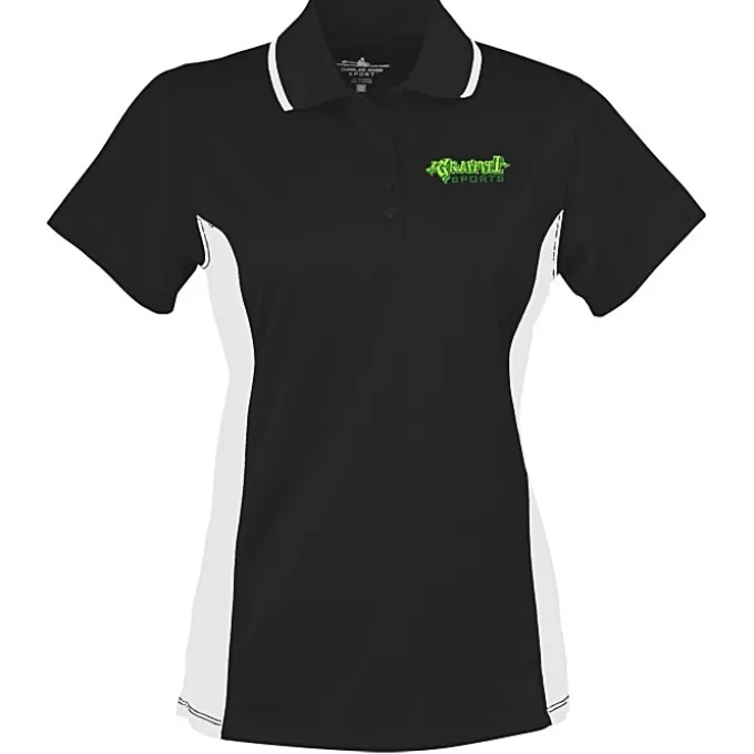 Tipped Colorblock Wicking Polo - Ladies' - Embroidered