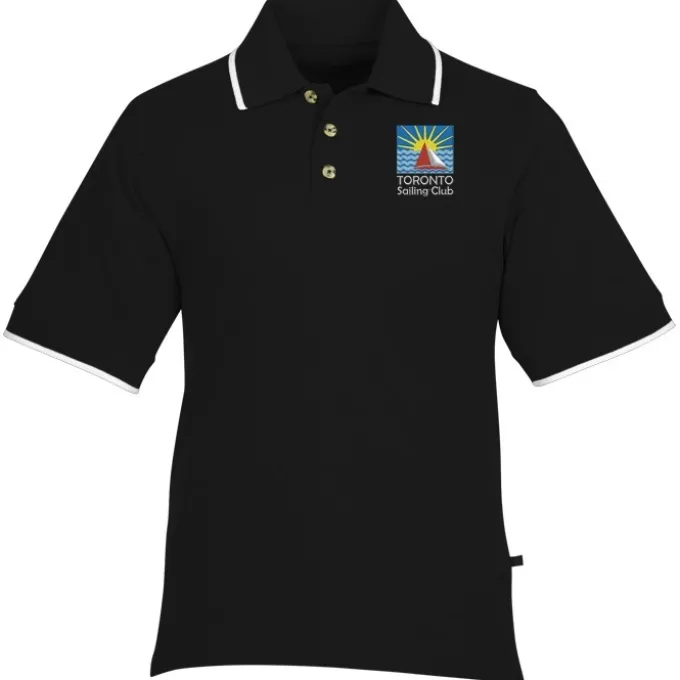 Tipped Combed Cotton Pique Polo - Men's - 24 hr