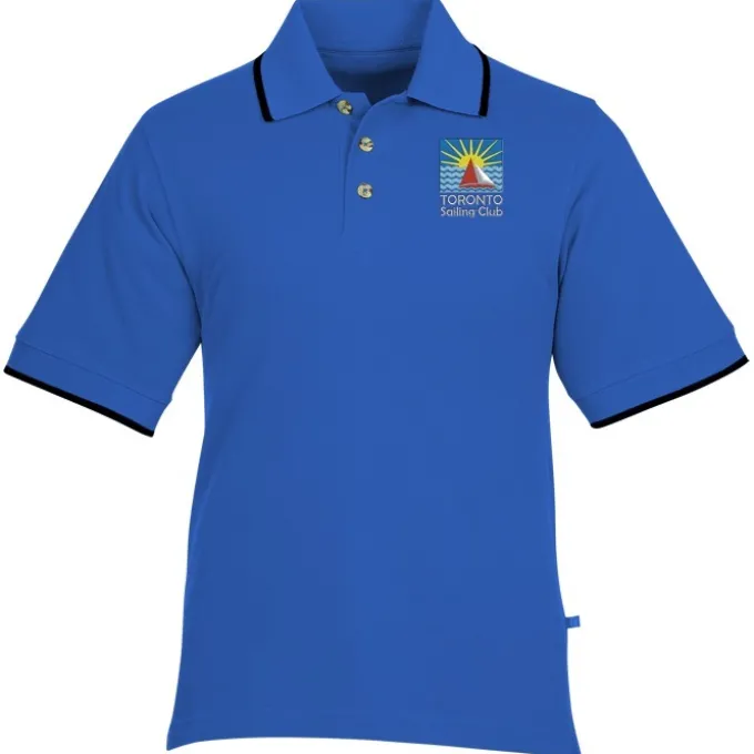 Tipped Combed Cotton Pique Polo - Men's - 24 hr