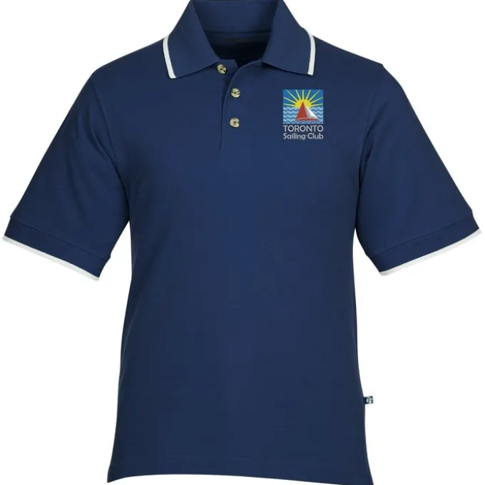 Tipped Combed Cotton Pique Polo - Men's - 24 hr