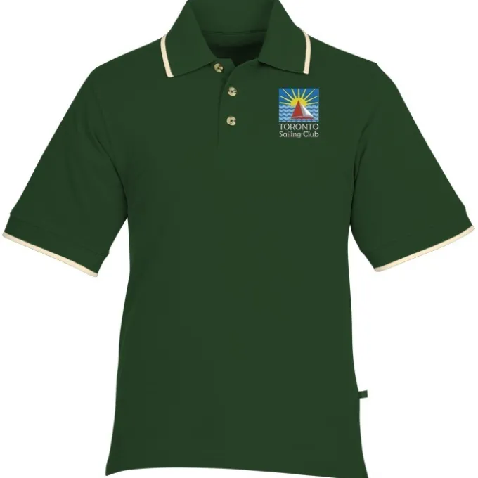 Tipped Combed Cotton Pique Polo - Men's - 24 hr
