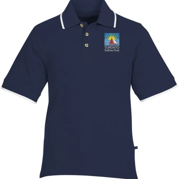 Tipped Combed Cotton Pique Polo - Men's - 24 hr