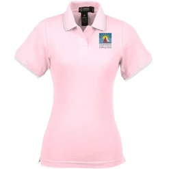 Tipped Combed Cotton Pique Polo - Ladies' - 24 hr