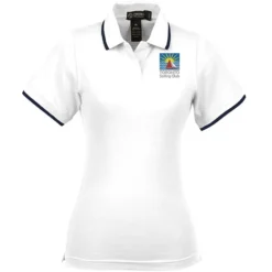 Tipped Combed Cotton Pique Polo - Ladies' - 24 hr