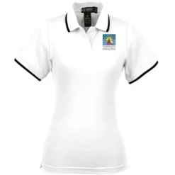Tipped Combed Cotton Pique Polo - Ladies' - 24 hr