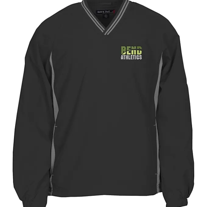 Tipped V-Neck Raglan Sport Windshirt