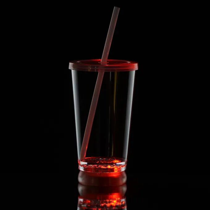 To-Go Light-Up Tumbler with Straw - 16 oz. - Multicolor - 24 hr