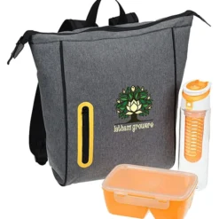 To Go Oval Zipper Lunch Set
