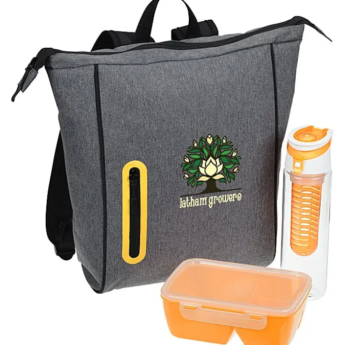 To Go Oval Zipper Lunch Set