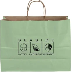 Tonal Striped Matte Paper Bag - 13 inches x 16 inches