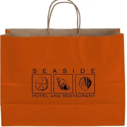 Tonal Striped Matte Paper Bag - 13 inches x 16 inches
