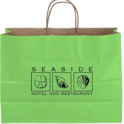Tonal Striped Matte Paper Bag - 13 inches x 16 inches