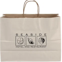 Tonal Striped Matte Paper Bag - 13 inches x 16 inches