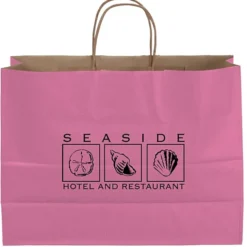 Tonal Striped Matte Paper Bag - 13 inches x 16 inches
