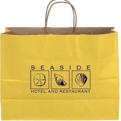 Tonal Striped Matte Paper Bag - 13 inches x 16 inches