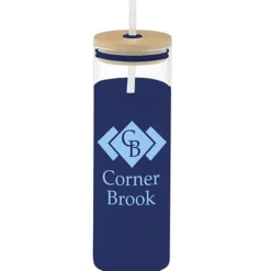Totem Glass Tumbler with Straw - 25 oz.