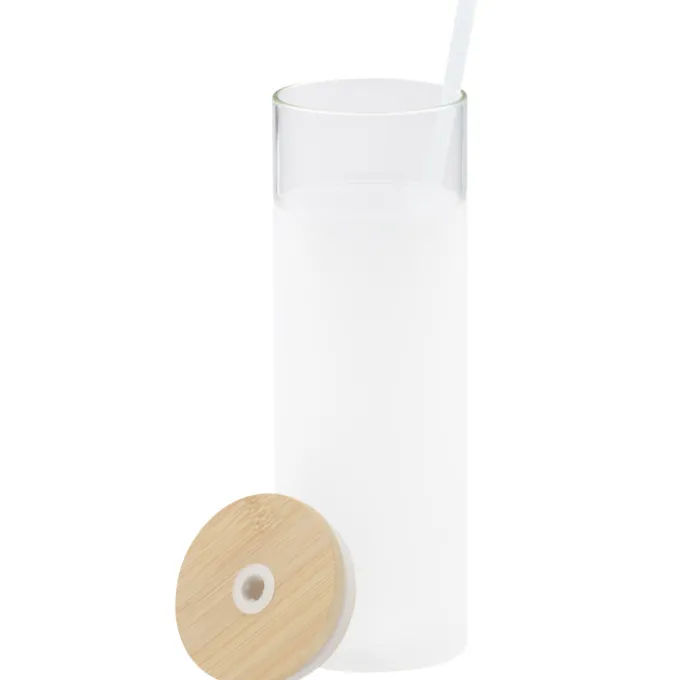 Totem Glass Tumbler with Straw - 25 oz.