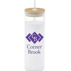 Totem Glass Tumbler with Straw - 25 oz.