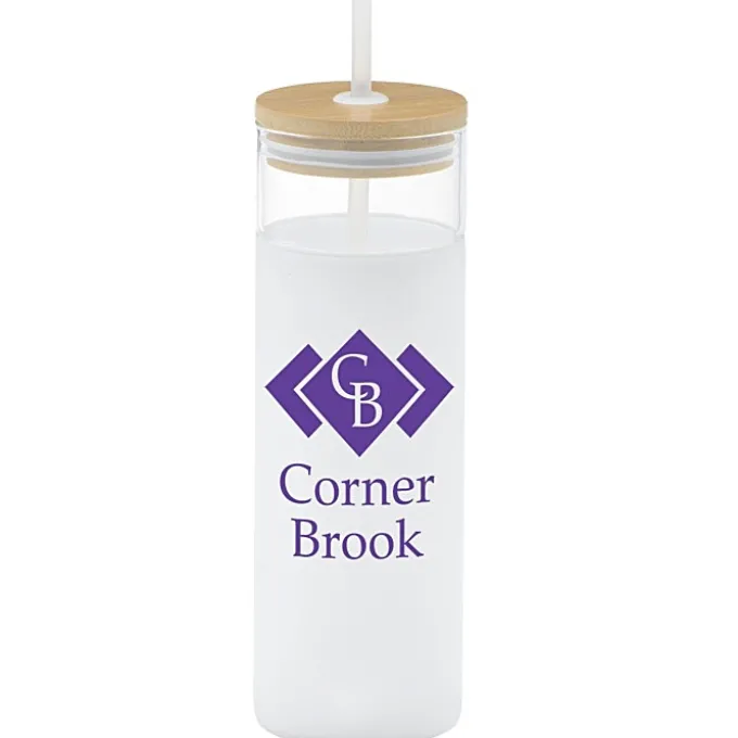 Totem Glass Tumbler with Straw - 25 oz.