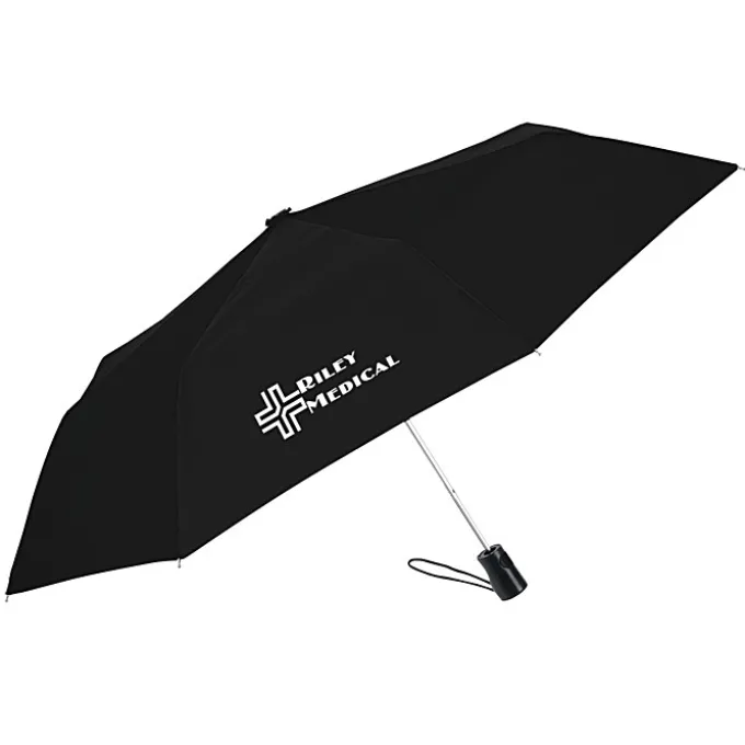 totes Three Section Auto Open Umbrella - 42-inch Arc