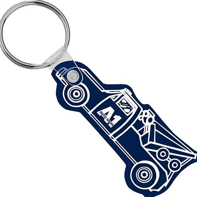 Tow Truck Soft Keychain - Opaque