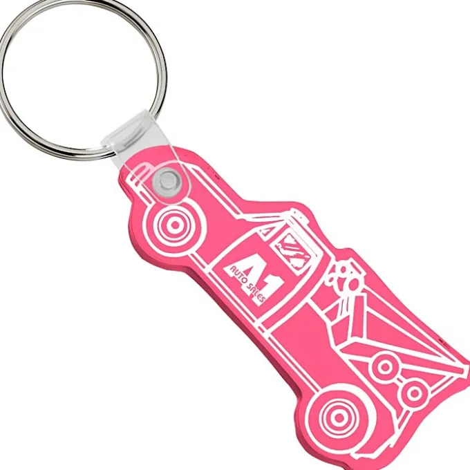 Tow Truck Soft Keychain - Translucent