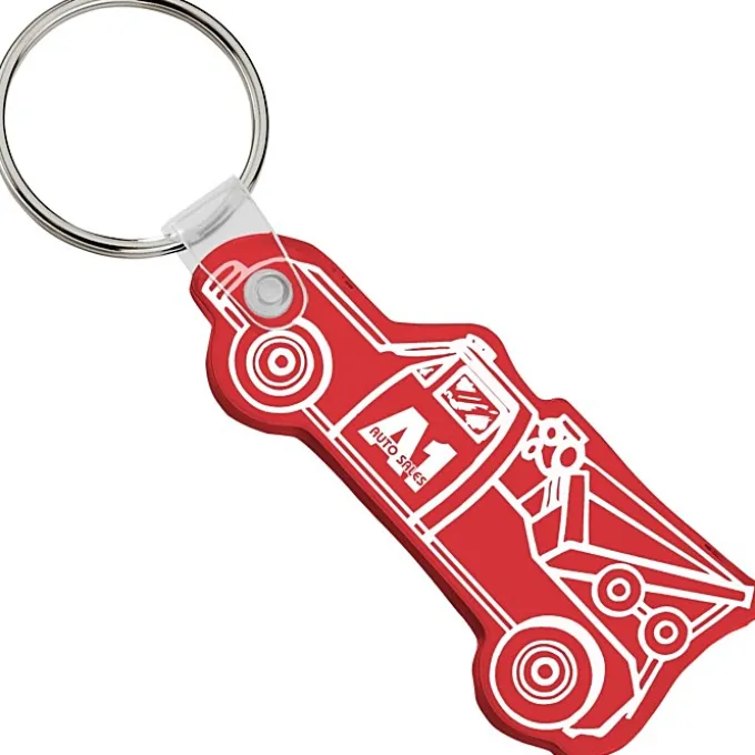 Tow Truck Soft Keychain - Translucent