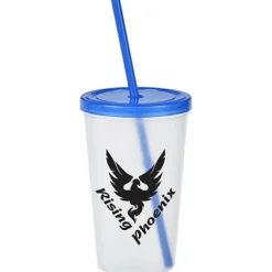 Translucent Stadium Cup with Lid & Straw - 20 oz