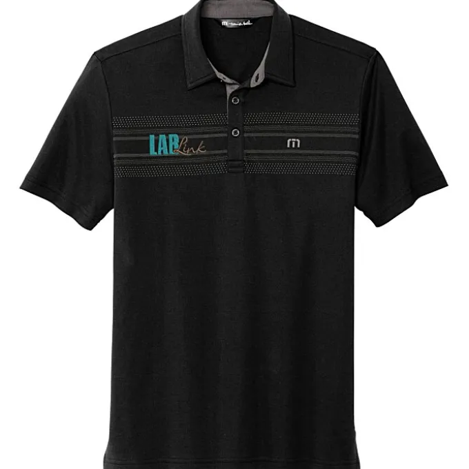 TravisMathew Micro-Dot Chest Stripe Polo